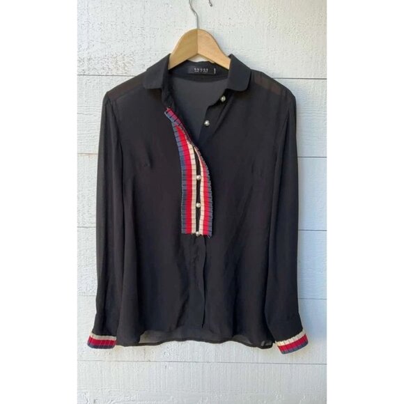 Gucci Tops - Gucci Black Buttondown Blouse Shirt Top Sheer S